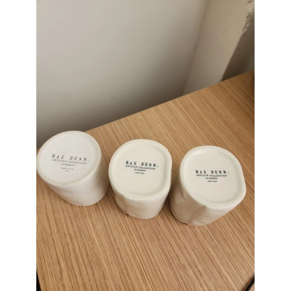 Rae Dunn Set of 3 Ceramic Holders 